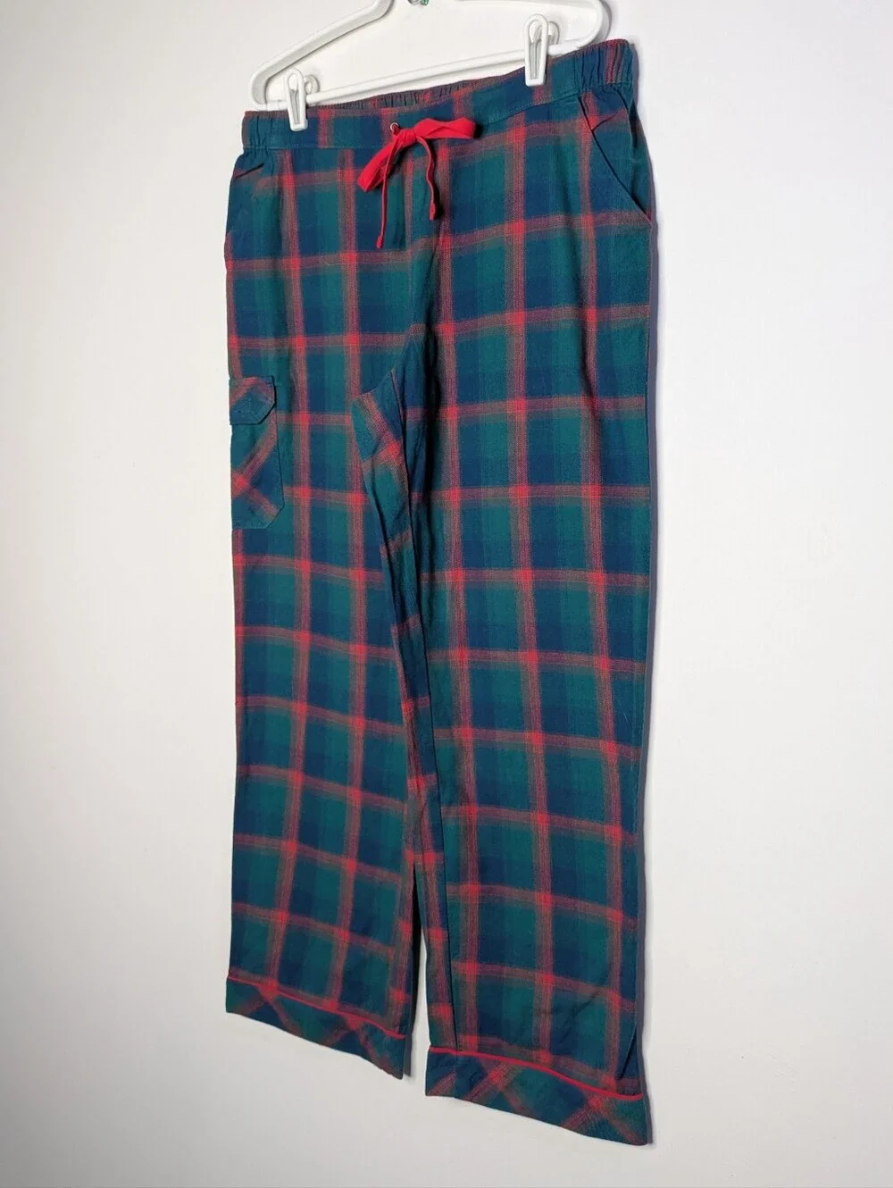 Duluth Green Blue Red Plaid Cotton Fall Winter Cozy Lounge Pajama Pant Mx31